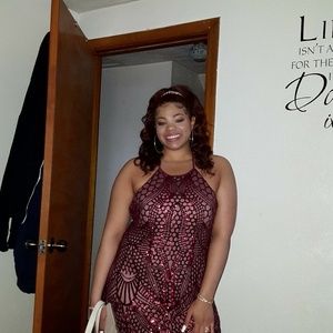 Beautiful sequined prom dress